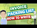 How to write Invoice & Packing List for Exporting cargo? We make a Template for beginners of Trading
