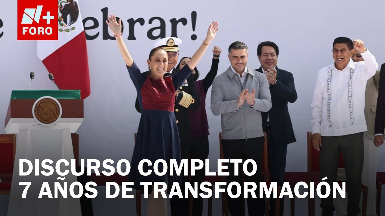 Claudia Sheinbaum en el Zócalo: discurso por 7 años de la 4T - Las Noticias