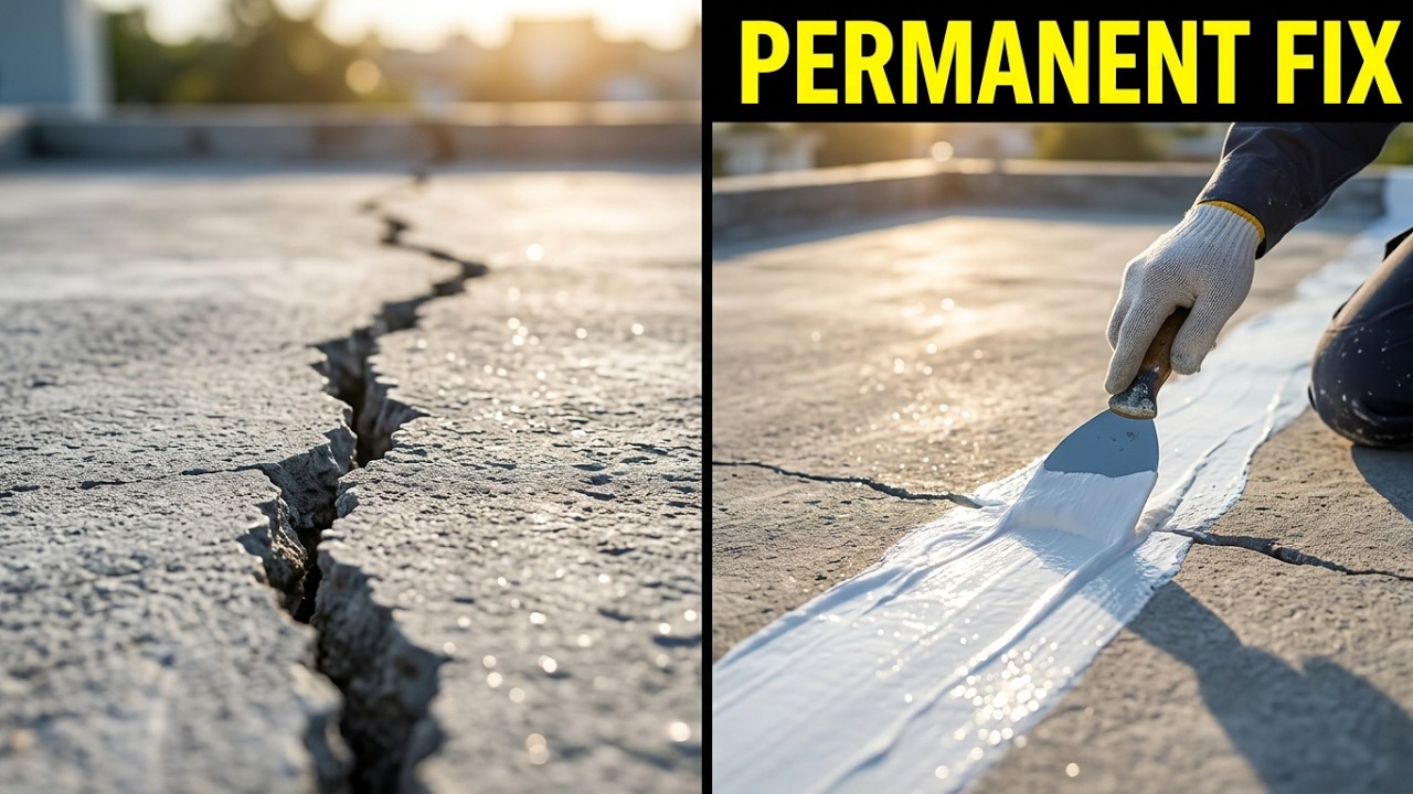 Roof Crack Leaks Repair Concrete Rcc Slab Cement Roof #roof #cracks # ...