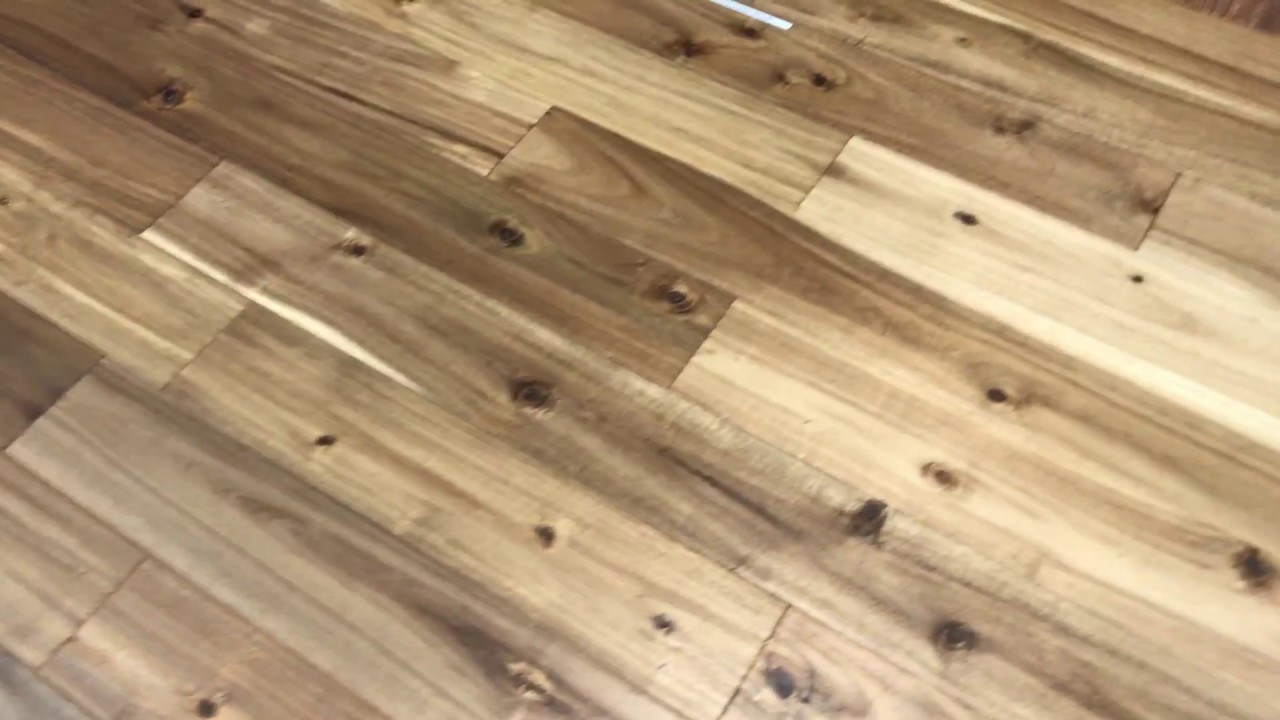 Asian Walnut Acacia Engineered Hardwood 5 Handscraped Distressed