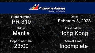 PR 310 – Manila (MNL) - Hong Kong (HKG) #1 | FlightGear – VATSIM