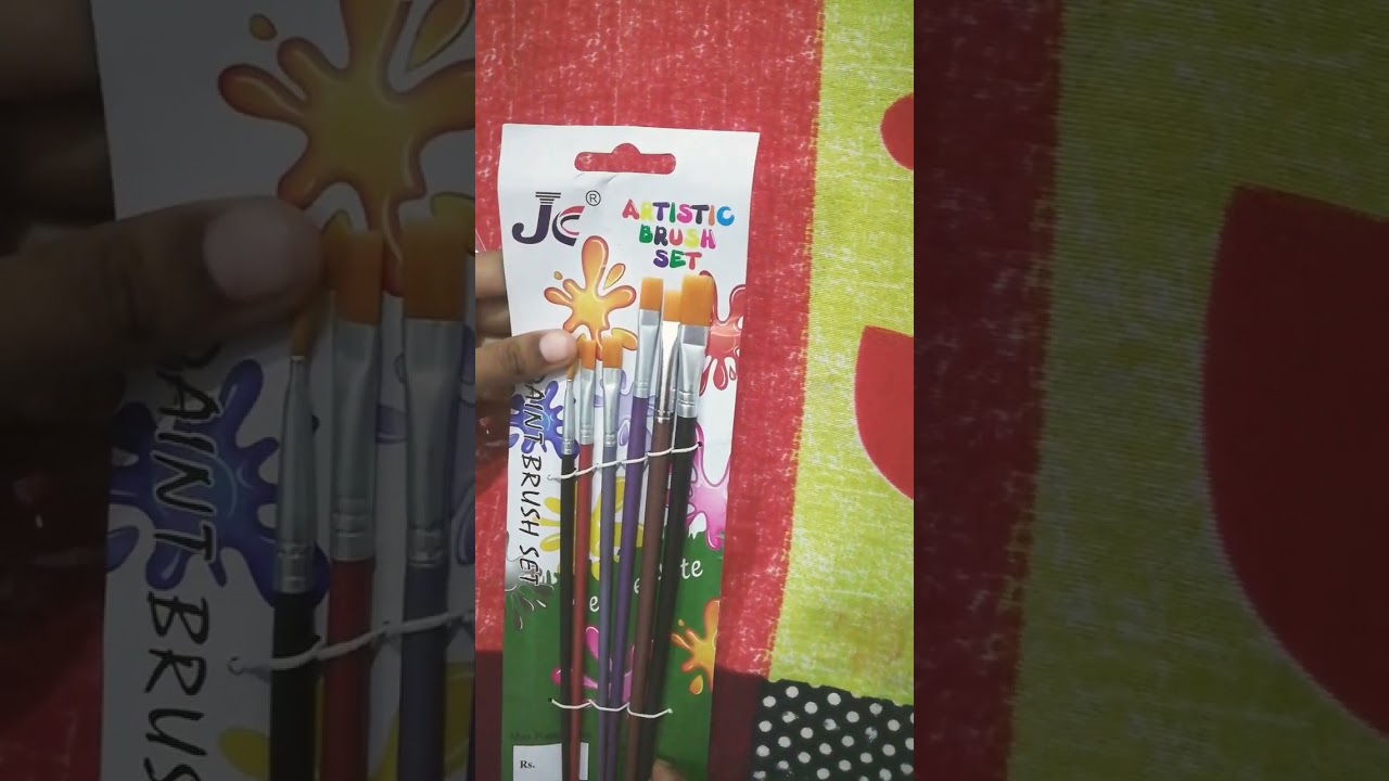 my new brush set unboxing 😀😀