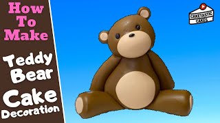 Teddy Bear Cake Topper (Part 2) Teddy Bear Cake Tutorial - Baby Shower Cake Decorating Video