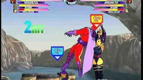 MvC2: Magneto - Double Assist Continuation Combo (Psy AAA)