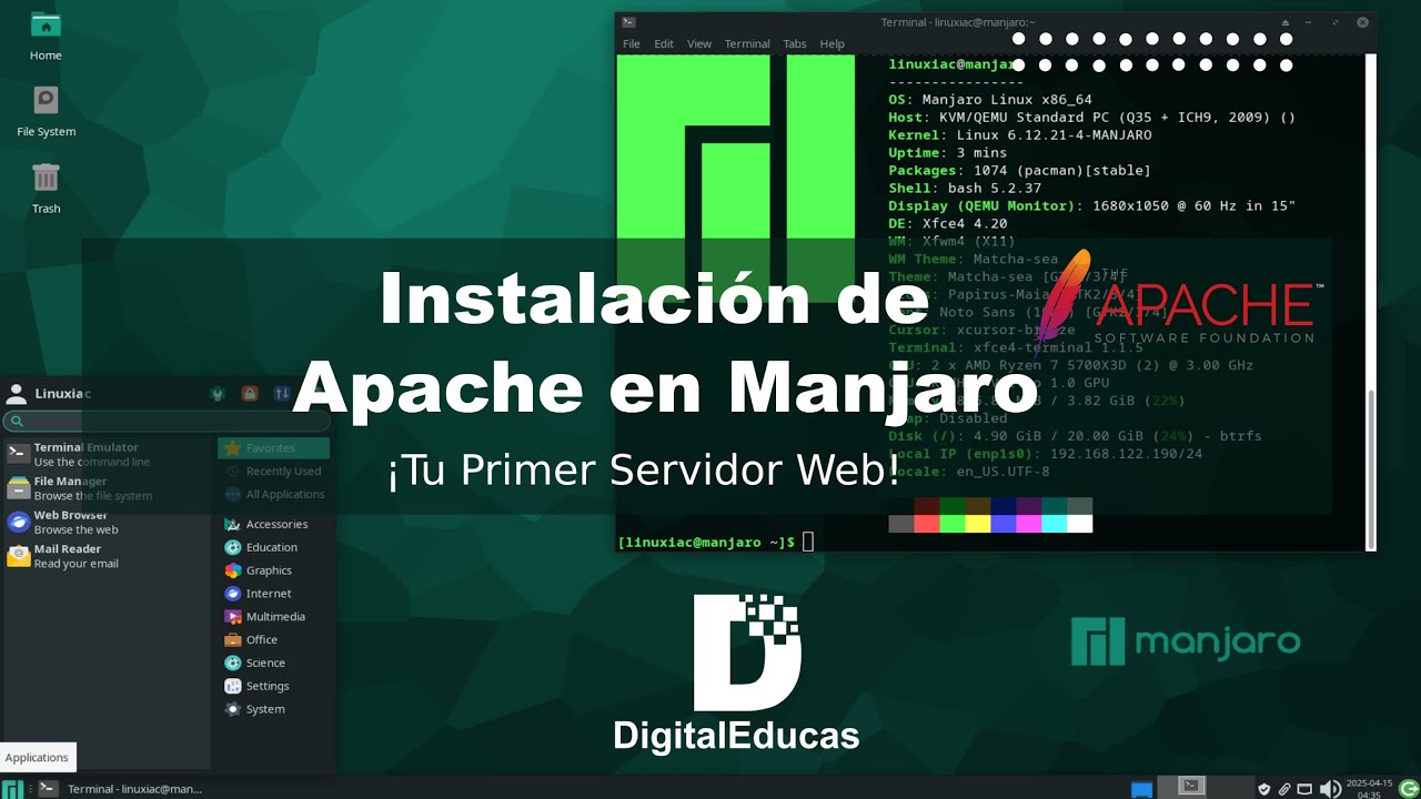 Instalación del Servidor Web Apache en Manjaro ⚡ Paso a Paso - YouTube