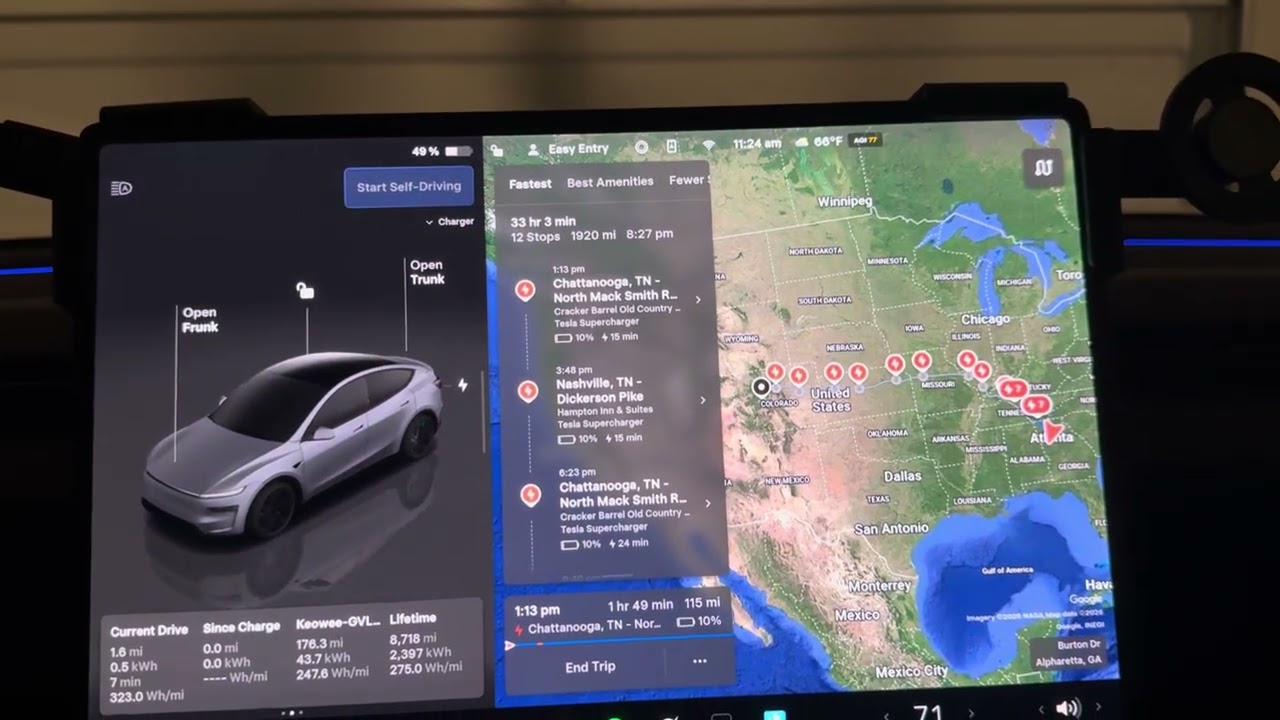 How to Adjust Arrival Energy at Tesla Supercharger On A Road Trip