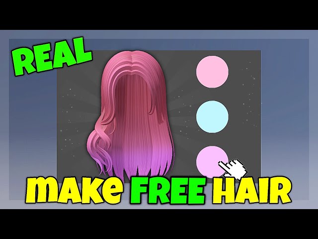 HOW TO MAKE YOUR OWN FREE HAIR ON ROBLOX 