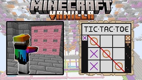 Tic Tac Toe fits inside one block using Poster Display™ | Minecraft Redstone