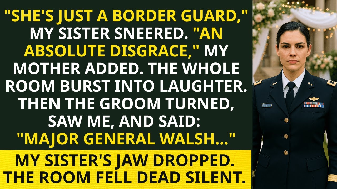 They Mocked Me at My Sister’s Wedding — Until the Groom Saluted Me and Said, “Major General, Ma’am.”
