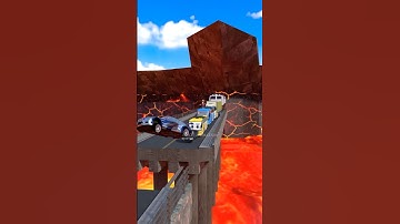 small to big cars vs broken bridge #automobile #beamngdrive #beamngcrashes #trucks #truck