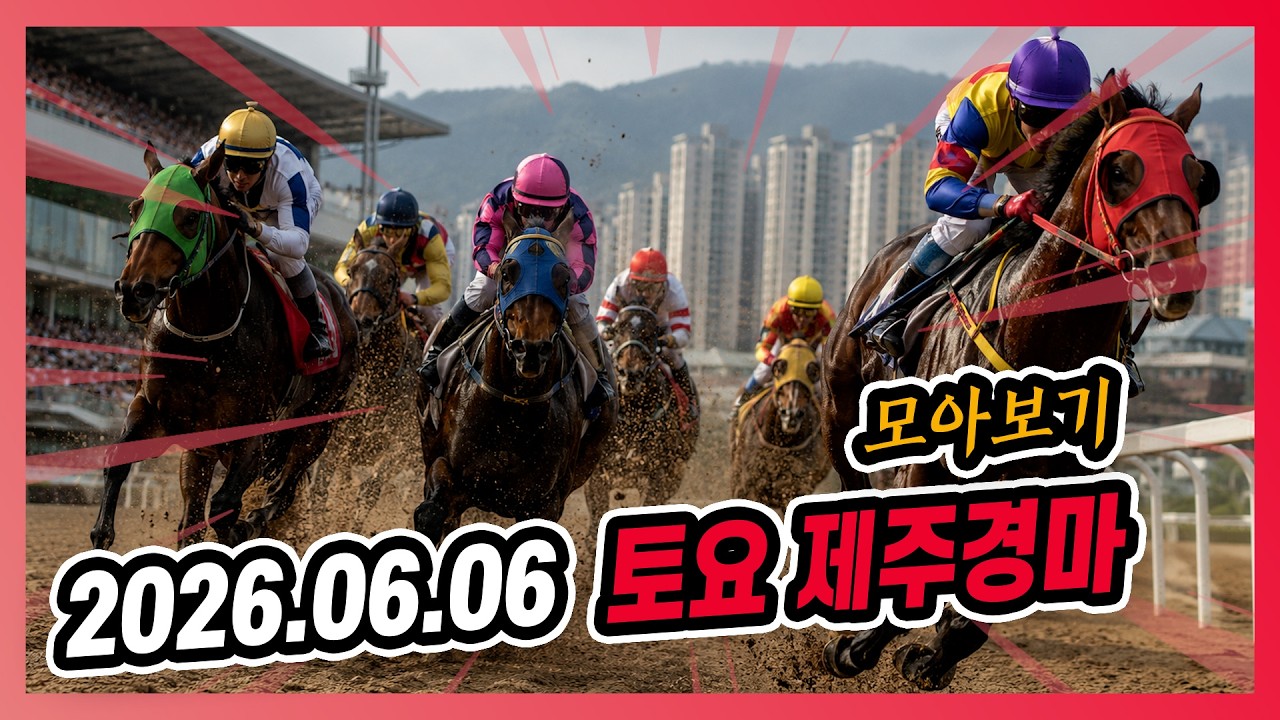 2026년 6월 6일 토요 제주경마 전체경주 모아보기