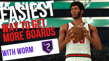 |NBA2K22| EASIEST WAY TO GET MORE REBOUNDS WITH WORM BADGE