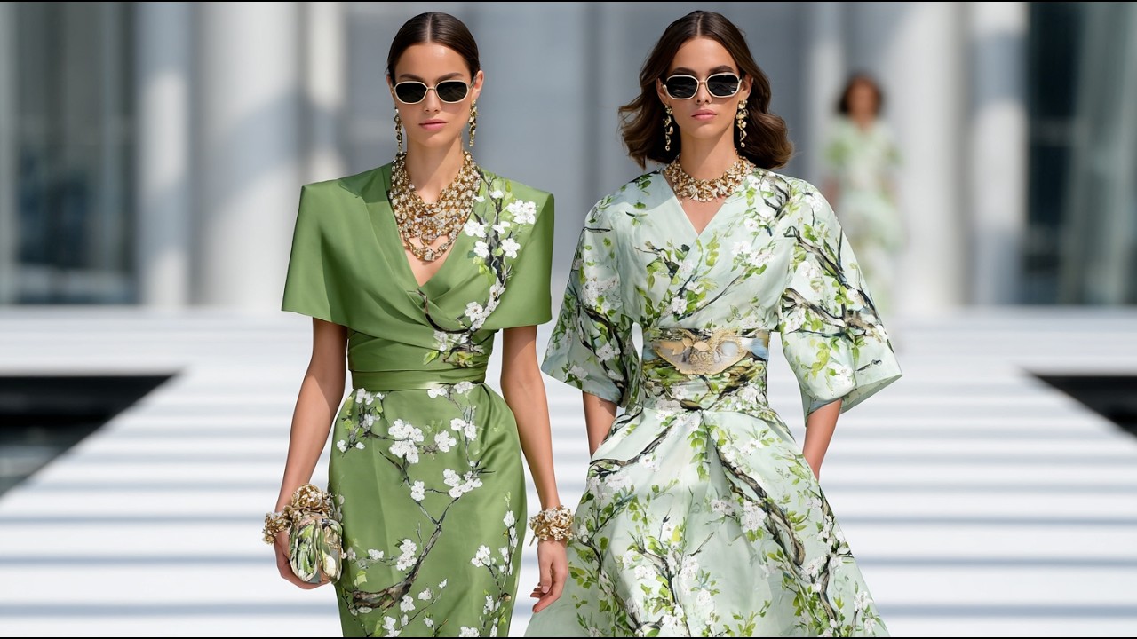 Giorgio Armani Spring/Summer 2026/2027 Runway | Sage Green Quiet