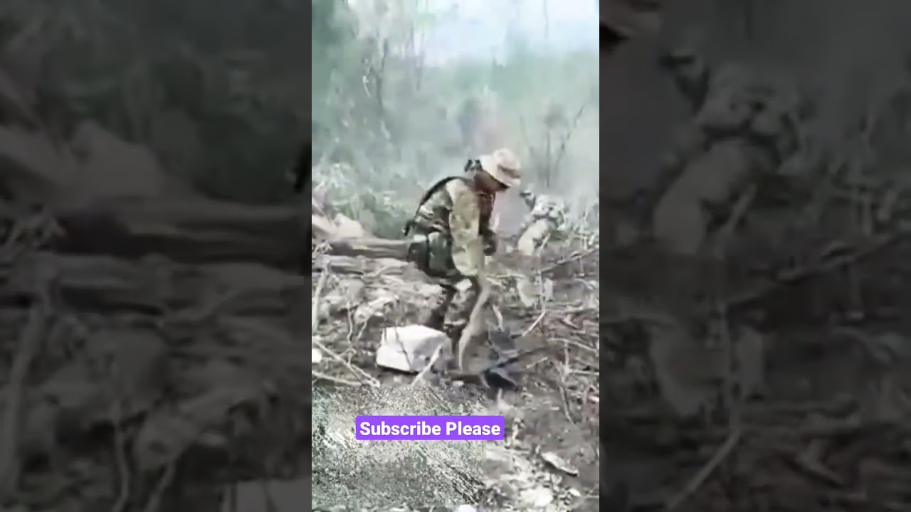 Rare Soldier hit By land Mine . anti Personel Land Mine .
