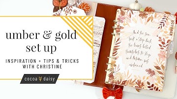 Umber & Gold Planner Set Up with Christine from Cocoa Daisy