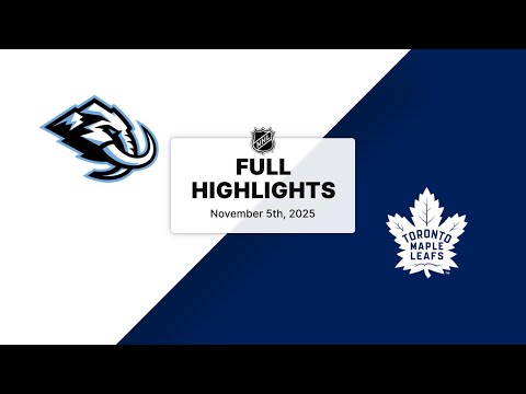 NHL Highlights | Mammoth vs. Maple Leafs | November 05, 2025