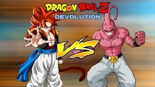 Dragon Ball Devolution : Random Battles : SSj4 Gogeta Vs Buu