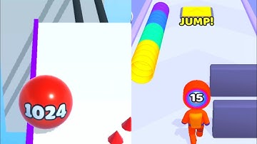 Ball Merge 2048 Vs Layer Man| Max levels| Android ios gameplay