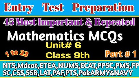 Maths Mcqs For Entry Test Maths Most Repeated Mcqs|Maths MCQs For Entry Test Preparation|Part 15