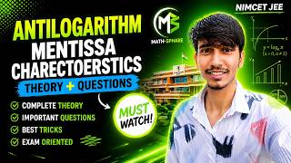 Master Antilogarithm in One Video 🚀| Mantissa & Characteristic Smart Tricks & PYQs #mathstrick #jee