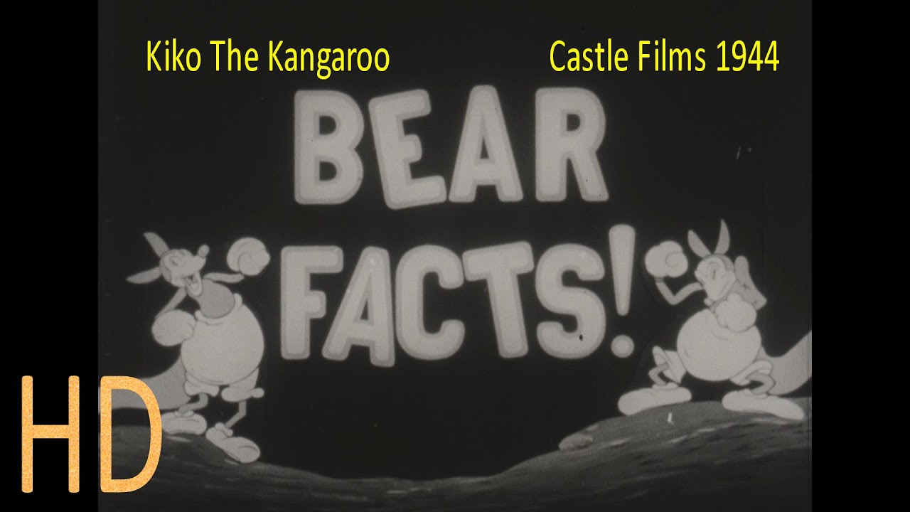 Kiko The Kangaroo Bear Facts 1944 Castle Films Cartoon Sound Version HD 16mm