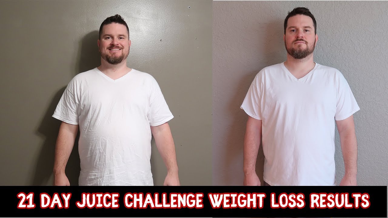 juicing 21 day challenge before and after weight loss results