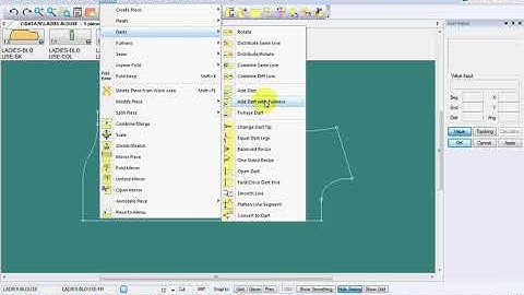 Gerber AccuMark  Pattern Design 8.5  / 3 Point Slash Lines for Darts