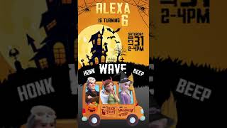 Frozen Halloween Birthday Parade Drive By Video Invitation