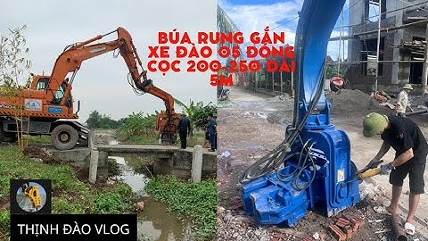 THI CÔNG ĐÓNG CỌC MÓNG NHÀ DÂN BẰNG BỘ BÚA RUNG 200 GẮN XE ĐÀO 05 NHANH CHÓNG HIỆU QUẢ.