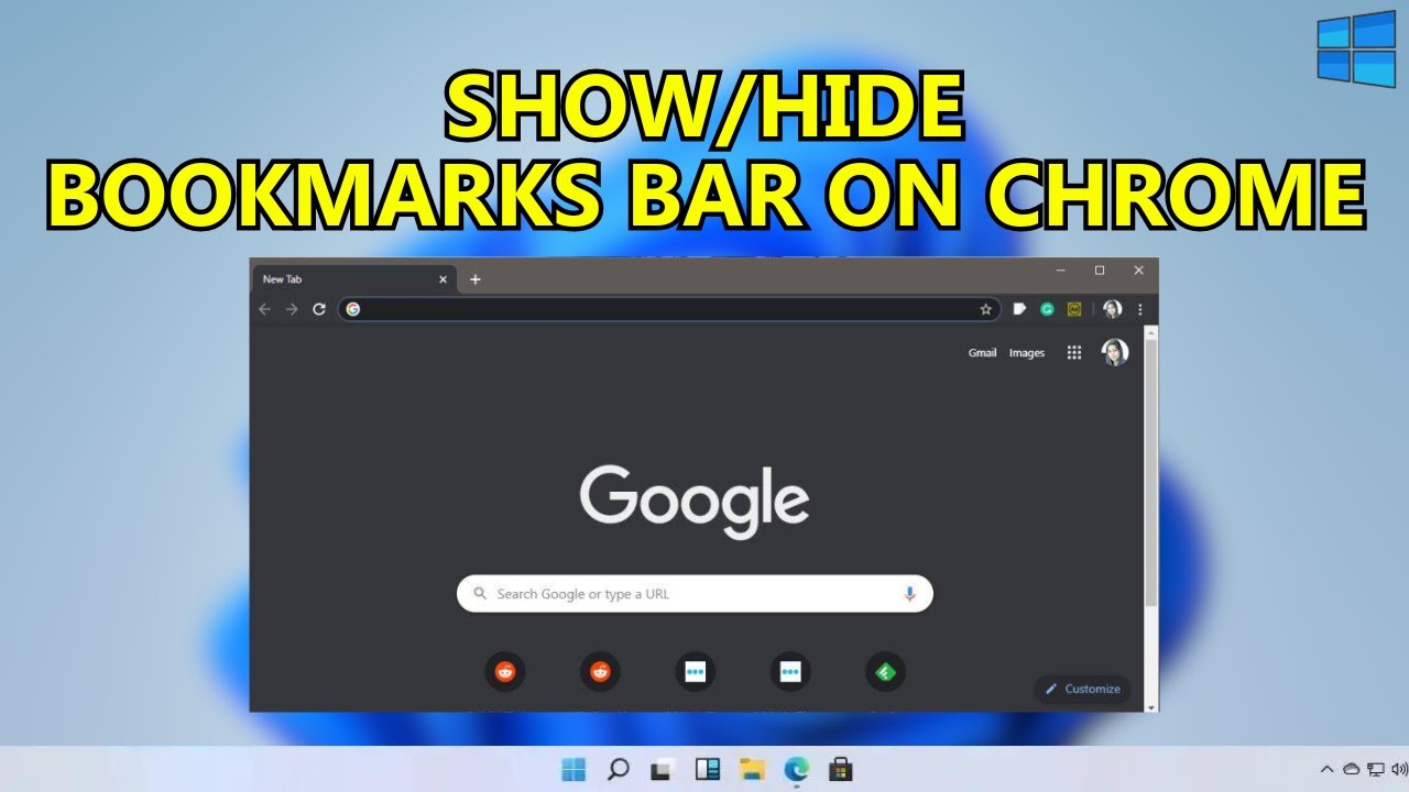 Google Chrome: Show or Hide Bookmarks Bar Easily
