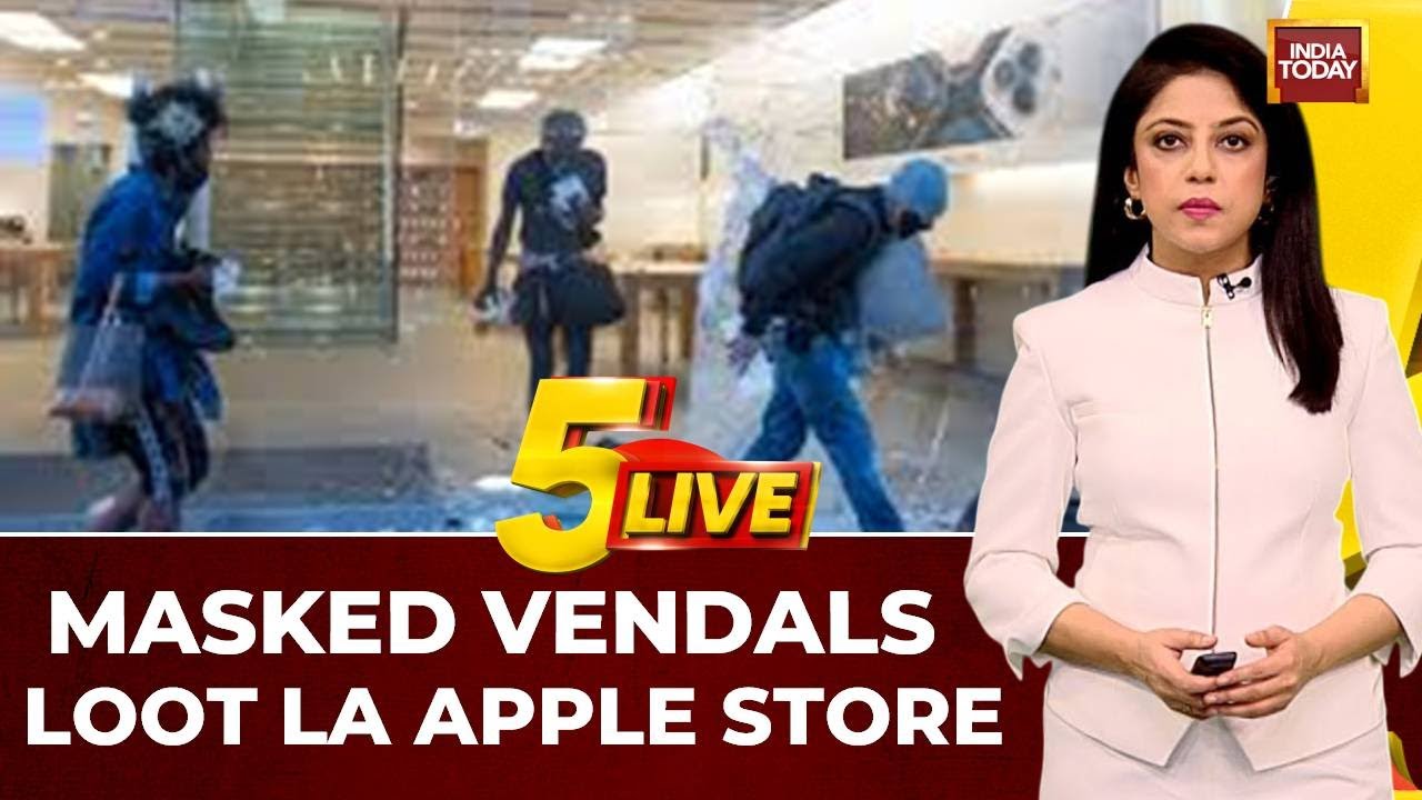 Chaos In LA: Apple Store Looted, Looters Trapped As Police Arrive | Violent Protest In Los Angeles
