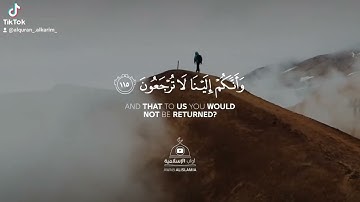 ستوريات قرآن كريم بصوت جميل جدا ❤️😍 القارئ اسلام صبحي -islam sobhi -افحسبتم انما خلقناكم