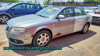 WAUDF68E78A160303 Audi A4 2008