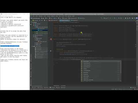 Writing objects to Firebase RealtimeDB from Android Studio | ANDROID STUDIO