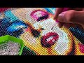 【Diamond painting】22000個以上のダイヤモンドを使ってマリリン・モンローを描くアート!!