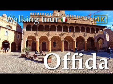 Offida (Marche), Italy【Walking Tour】History in Subtitles - 4K