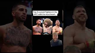 The top 3 fighters in the UFC right now with most fighters spirit. #ufc #mma