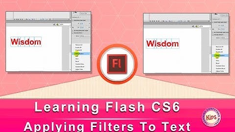 Learning Flash CS6: Applying Filters To Text