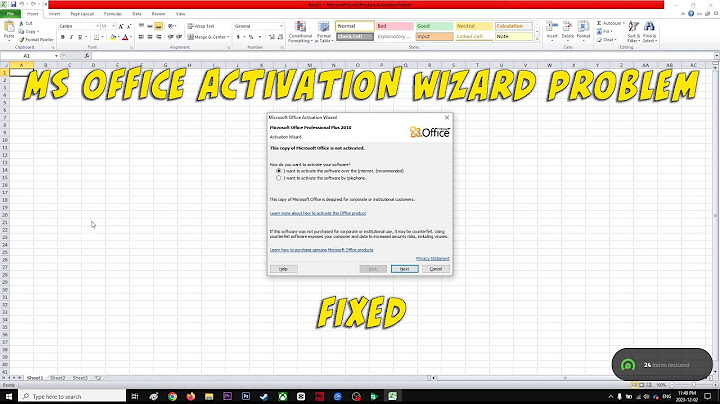 Máy tính bị lỗi microsoft office activation wizard