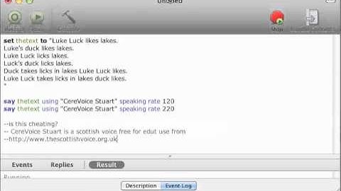 CereVoice Stuart Luke Luck likes lakes