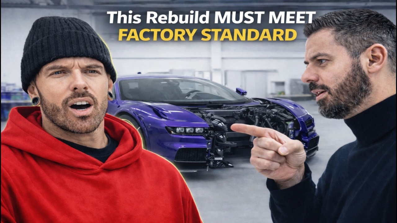 Восстановленный Мэтом Армстронгом Bugatti проходит суровое заводское испытание.