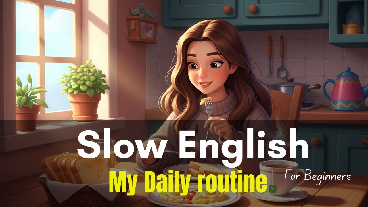 Slow English Listening Practice 🗣️🎧 | My Daily Routine in Easy English ...