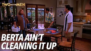 Berta Ain't Cleaning It Up | Two and a Half Men