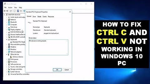 How to Fix Ctrl C and Ctrl V Not Working In Windows 10 PC