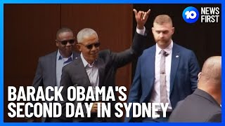 Barack Obama Out In Sydney For The Second Day Before His Public Speaking Event | 10 News First