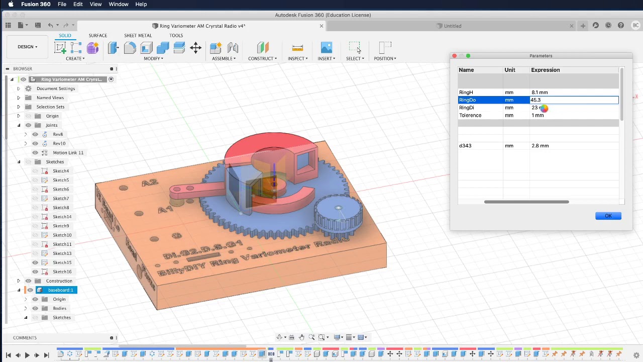 3D Modeling for the Ring Variometer Crystal Radio - YouTube