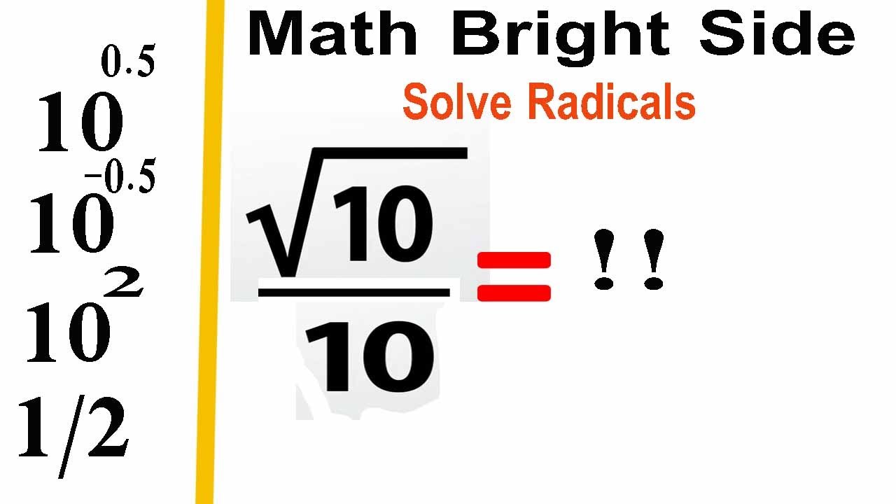 Can you solve radicals youtube