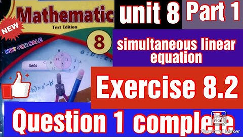class 8 maths/unit 8/Exercise 8.2/Ques 1/all parts/simultaneous linear equations/‎@waseemasalman786