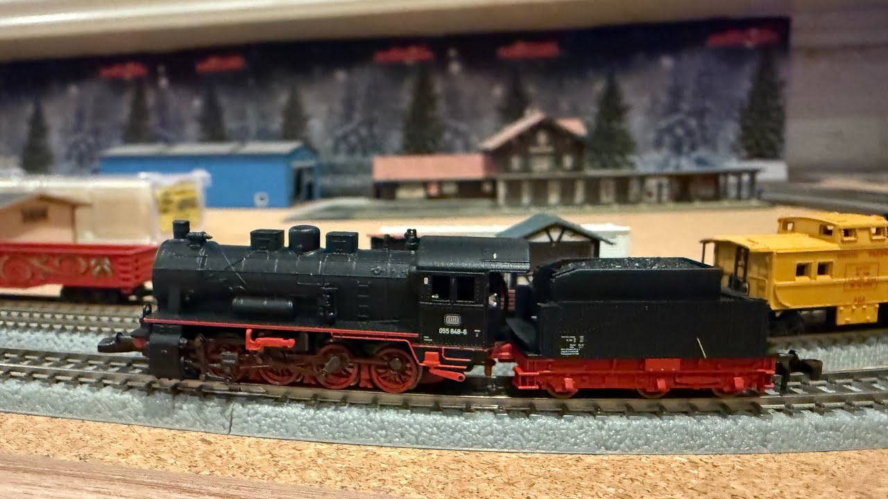 Marklin 88986 DB BR 55 Steam Locomotive & Tender Test Run at z