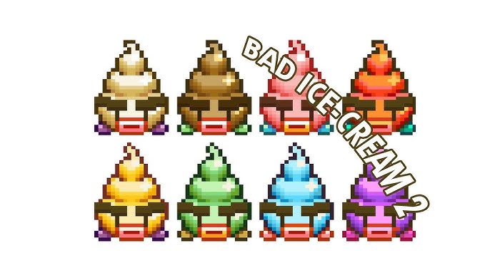 Bad Ice Cream 3  Level 1-8 2 players #1 